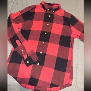 Abercrombie and Fitch Plaid Button Front Long Sleeve